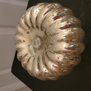 Mercury  Glass Pumpkin 🎃 8 inches wide 4 inches tall